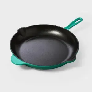 12" Enameled Cast Iron Fry Pan Green - Tabitha Brown