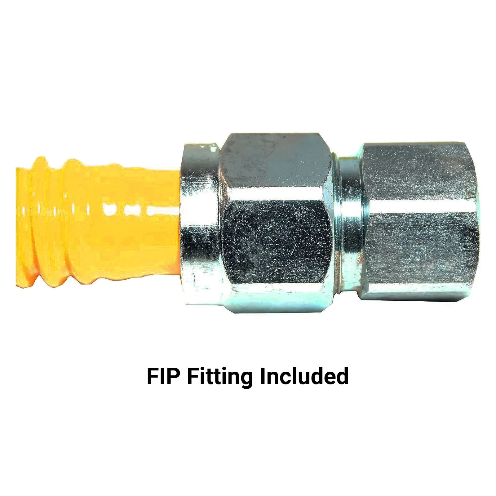 1/2" OD x 18", 1/2" FIP x 1/2" MIP Epoxy Coated Stainless Steel Gas Connector, CSA