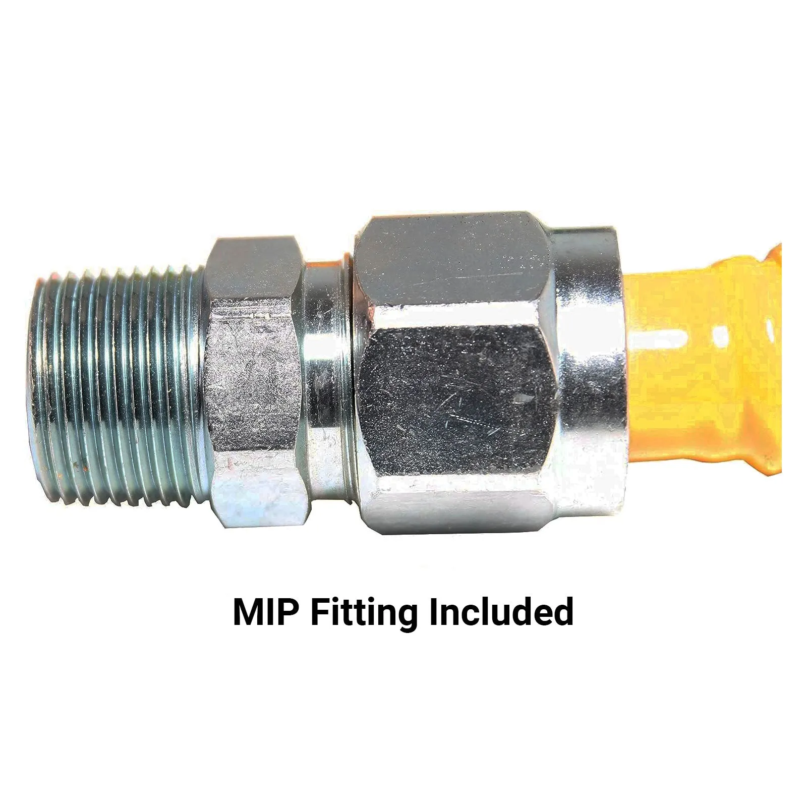 1/2" OD x 72", 1/2" FIP x 1/2" MIP Epoxy Coated Stainless Steel Gas Connector, CSA