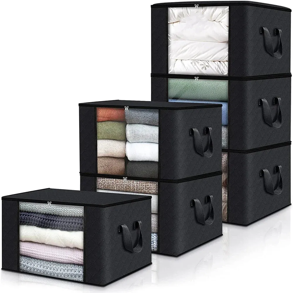 4-6Pcs Quilt Clothes Storage Bag, Big Capacity Clothes Organizer, Quilt Moisture Proof Pouch, Organizers for Quilt Clothes Duvet