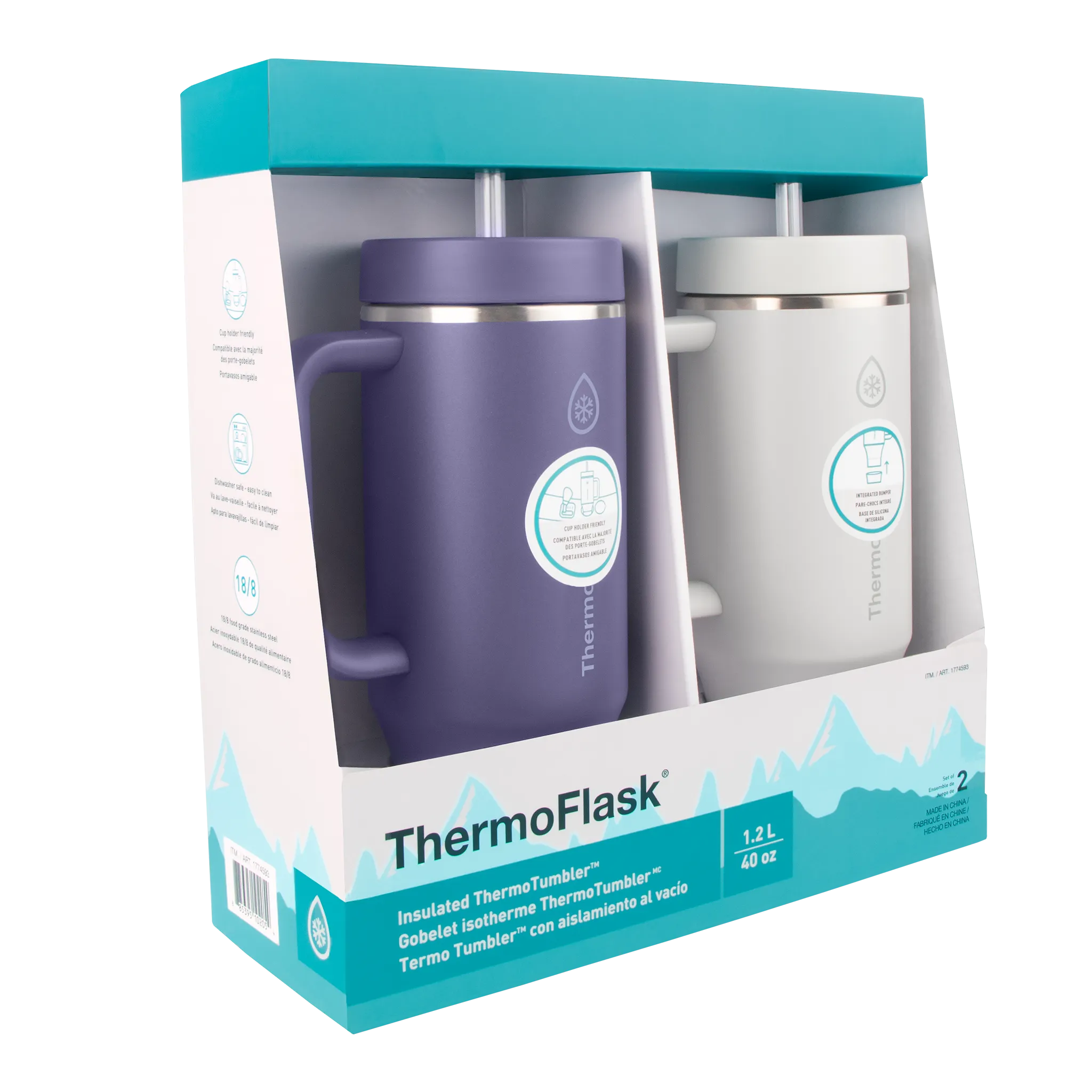 40 oz ThermoTumbler™ 2 Pack