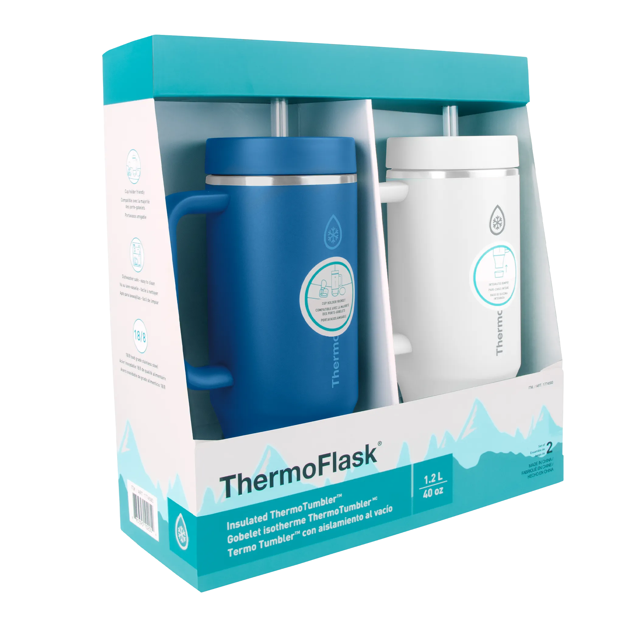 40 oz ThermoTumbler™ 2 Pack