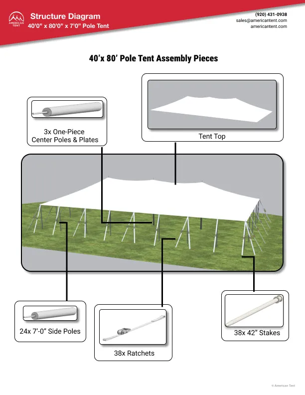 40x80 Pole Tent