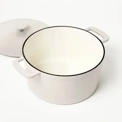 7.5qt Enamel Dutch Oven Light Gray - Figmint