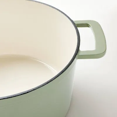 7.5qt Enamel Dutch Oven Sage Green - Figmint