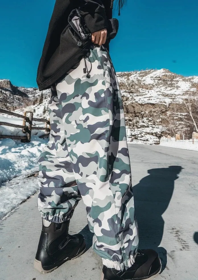 Awka Defender Camo Baggy Ski Snowboard Pants