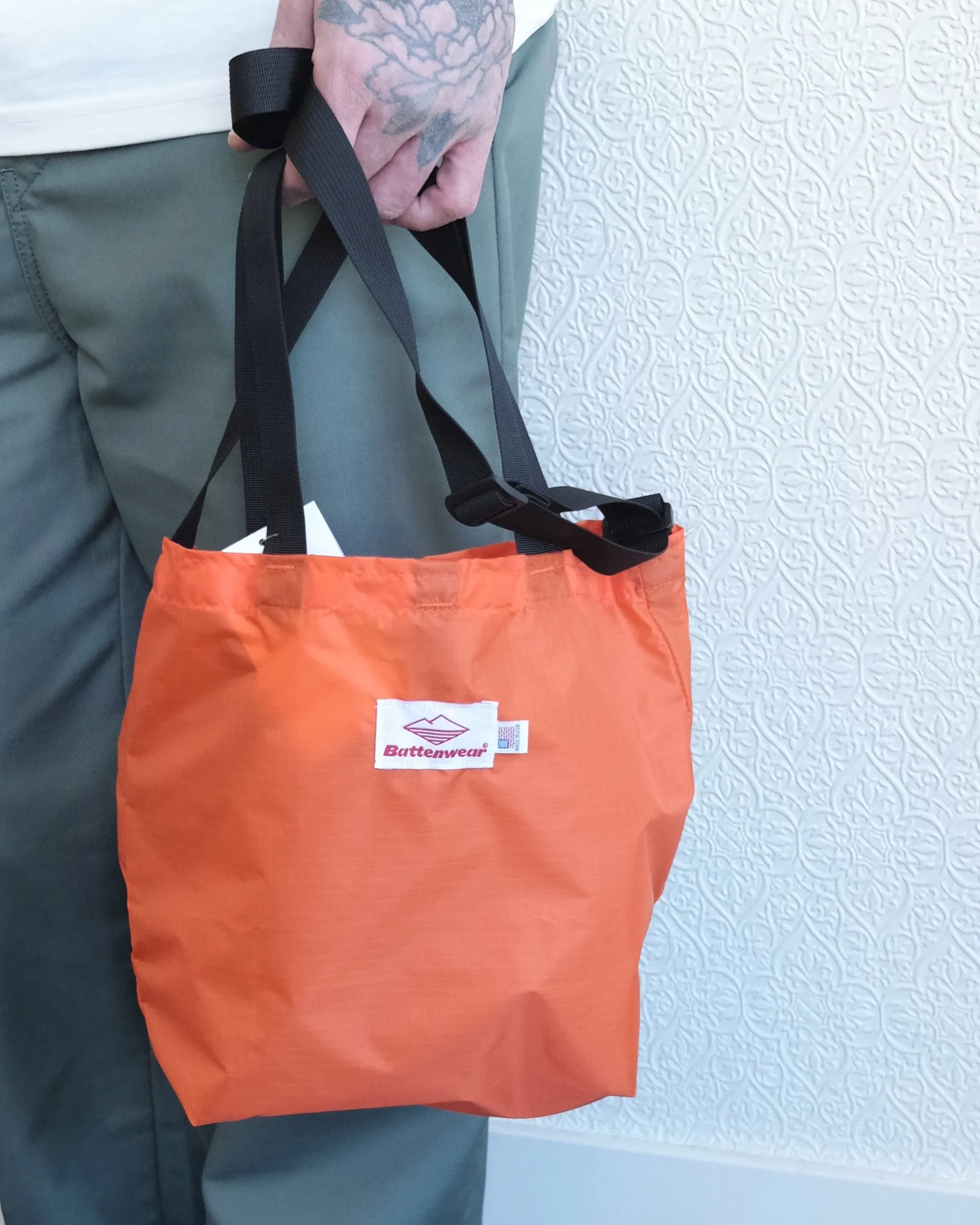 Battenwear Mini Packable Tote, Safety Orange