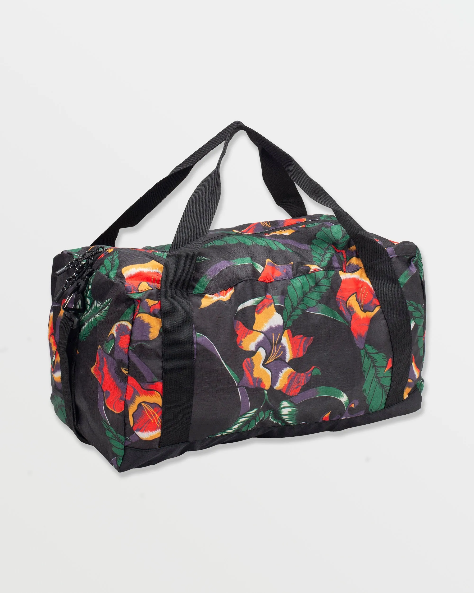 Bt Packable Duffel - Black Floral Print