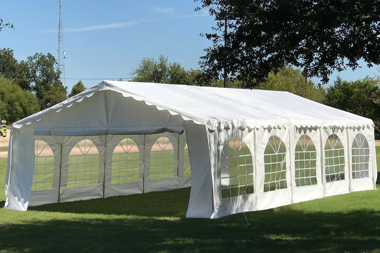 Budget PE Party Tent 32'x16' with Waterproof Top