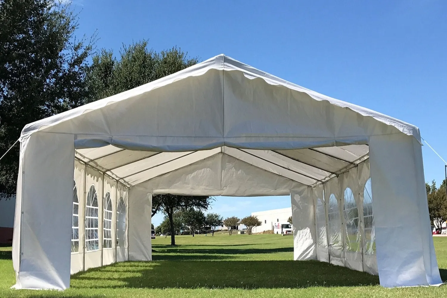 Budget PE Party Tent 32'x16' with Waterproof Top