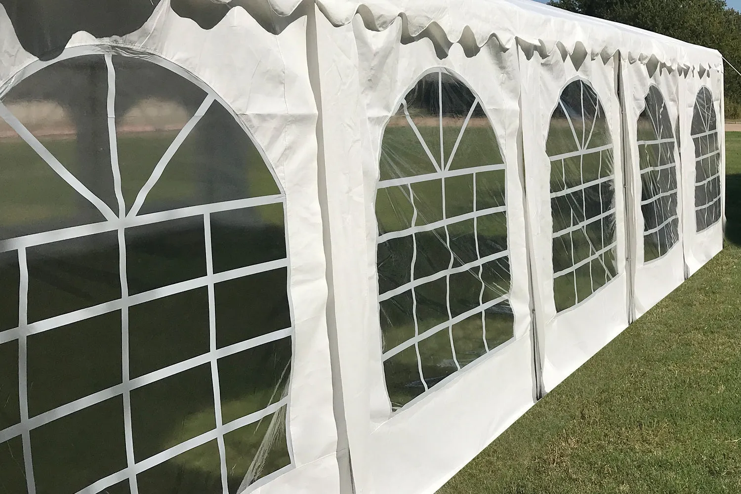 Budget PE Party Tent 32'x16' with Waterproof Top