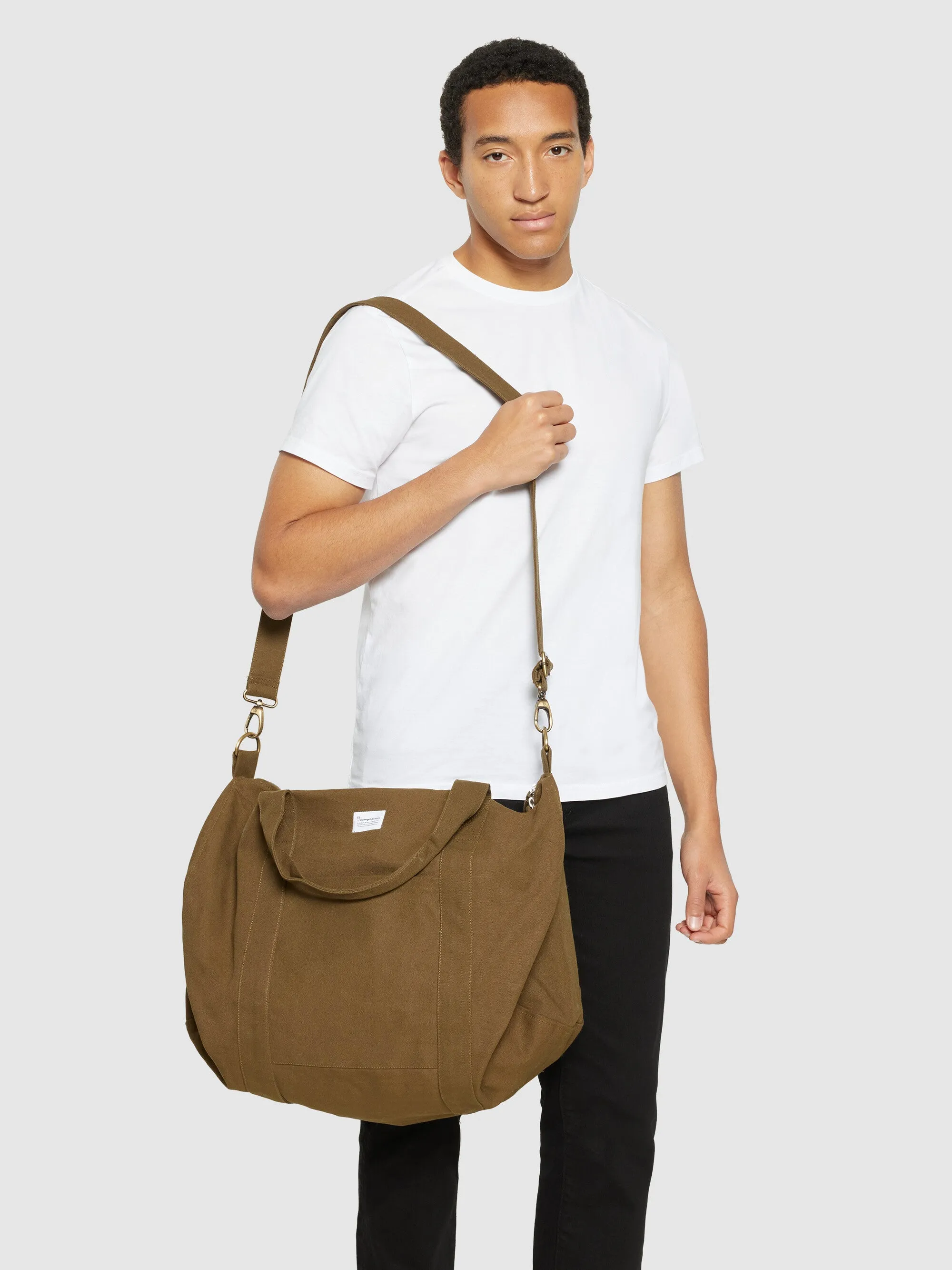 Canvas duffel bag 45L - GOTS/Vegan - Dark Olive