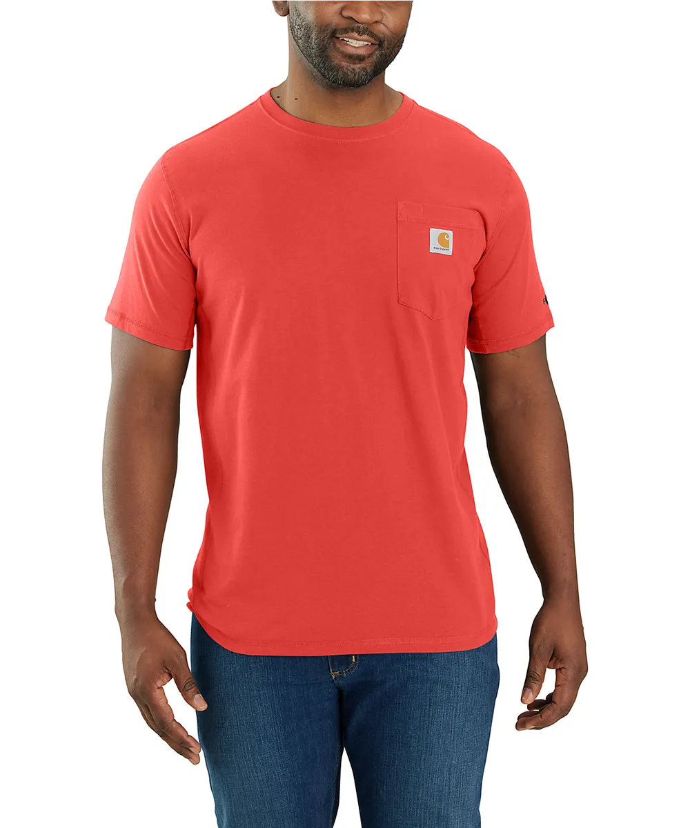 Carhartt Men's Force Short-Sleeve Pocket T-Shirt - Tanager Red