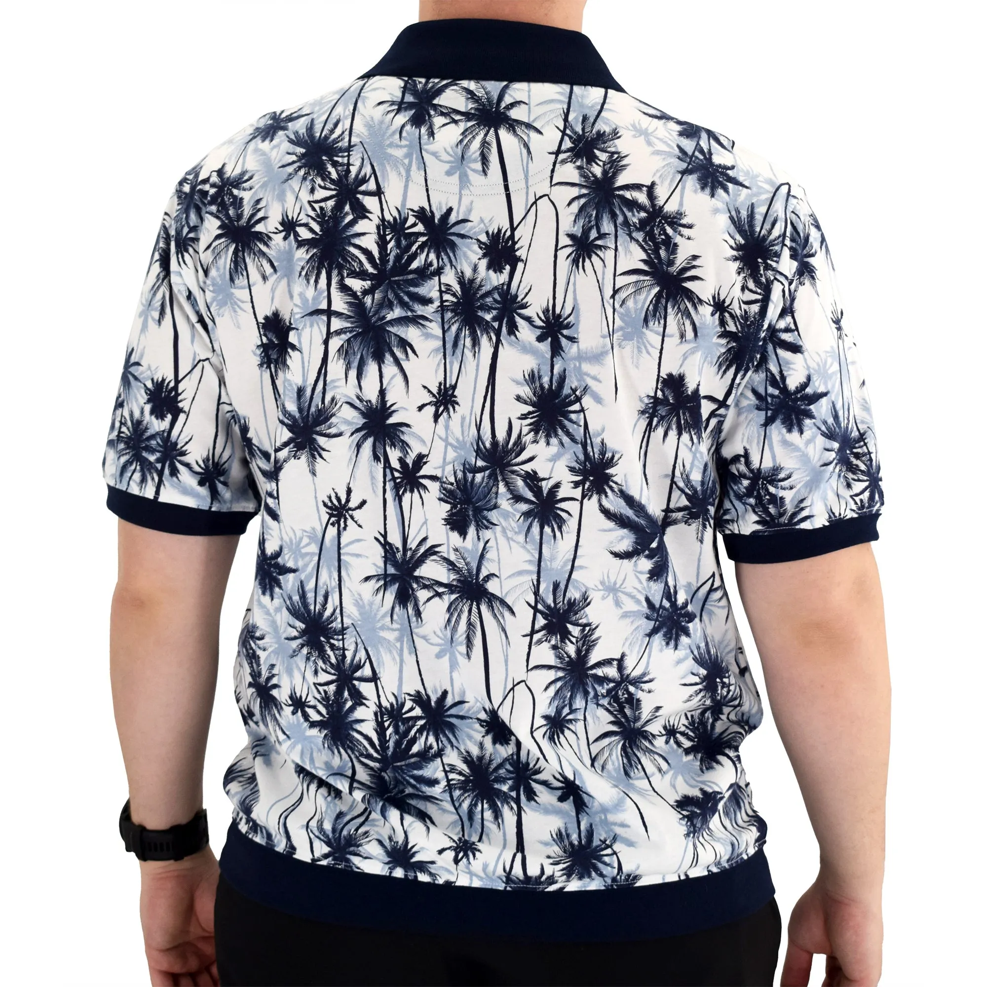 Classics by Palmland Short Sleeve Polo Shirt Big and Tall - Navy - 6190-325