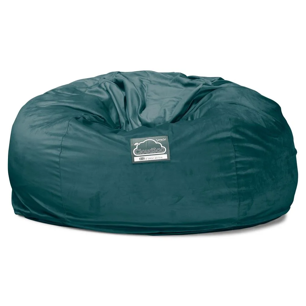 CloudSac 1010 XXL Giant Memory Foam Bean Bag Sofa - Velvet Teal