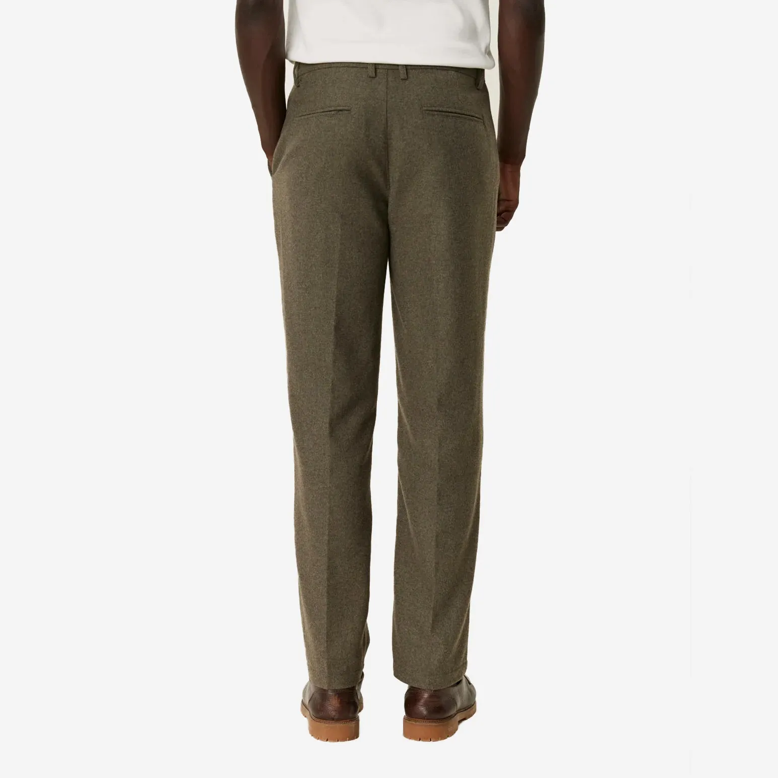 Como Regular Wool Suit Pants - Bungee Cord Melange