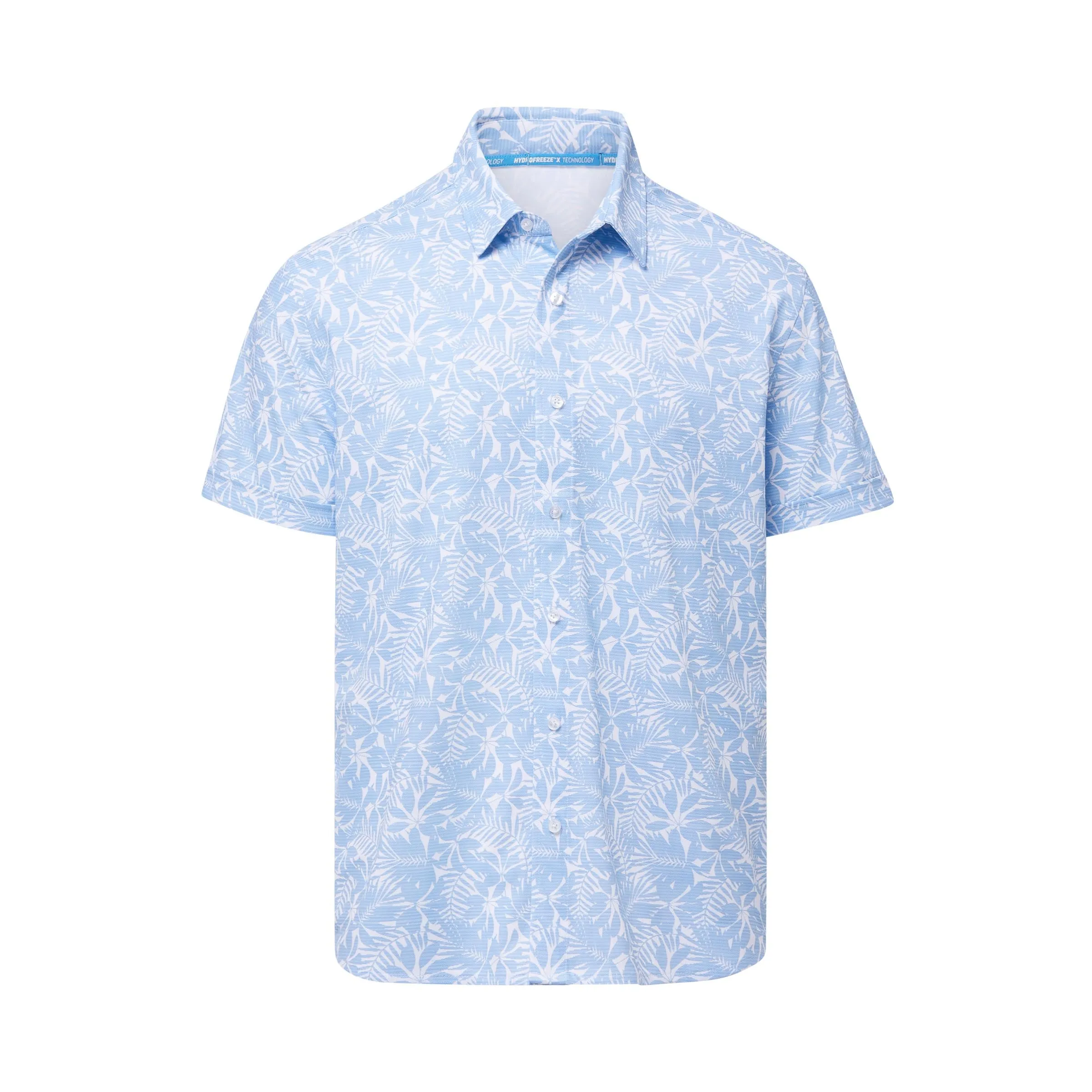 Cooling Magnetic Front Polo Short Sleeves in Blue Palm