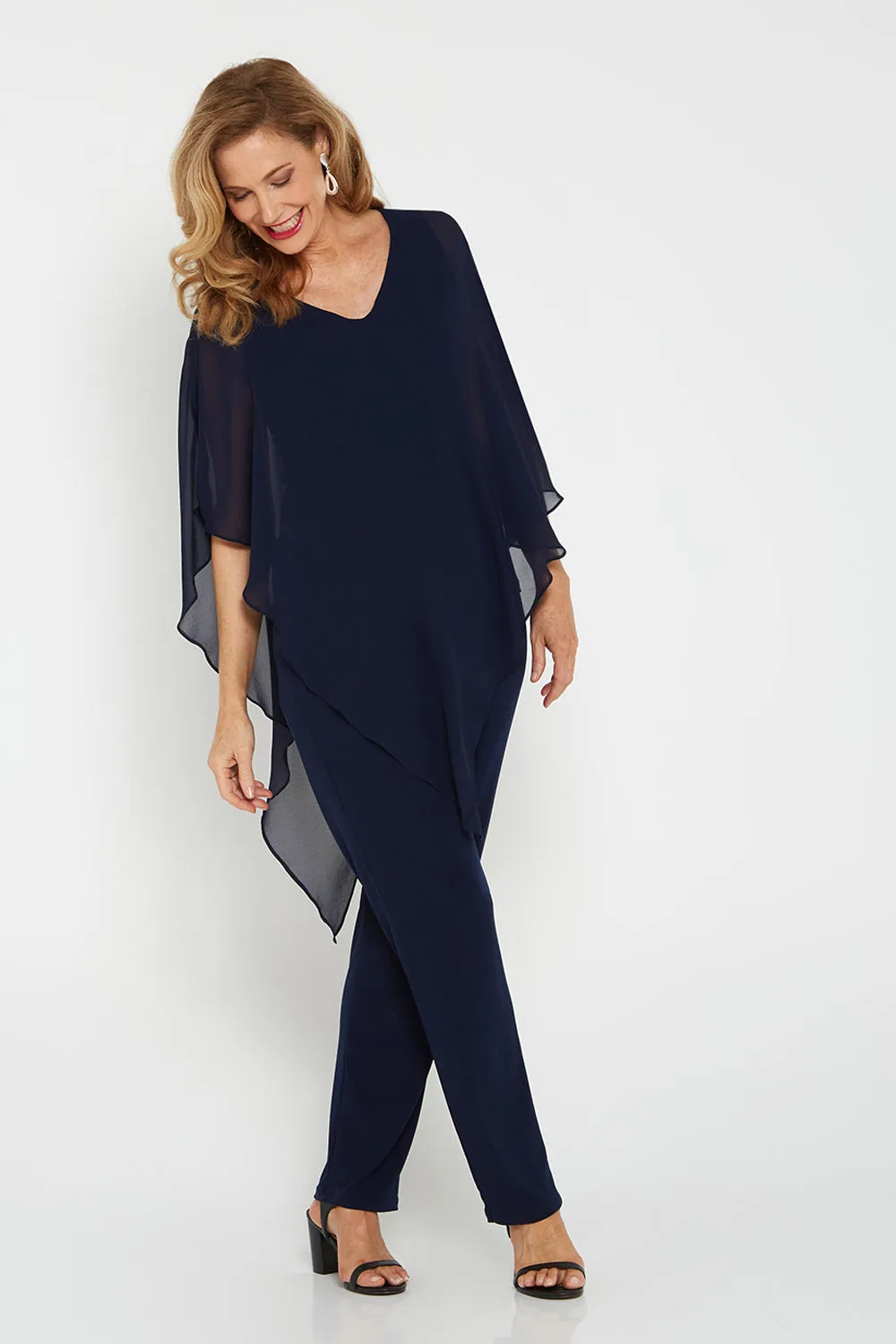 Donna Curve Pants - Navy