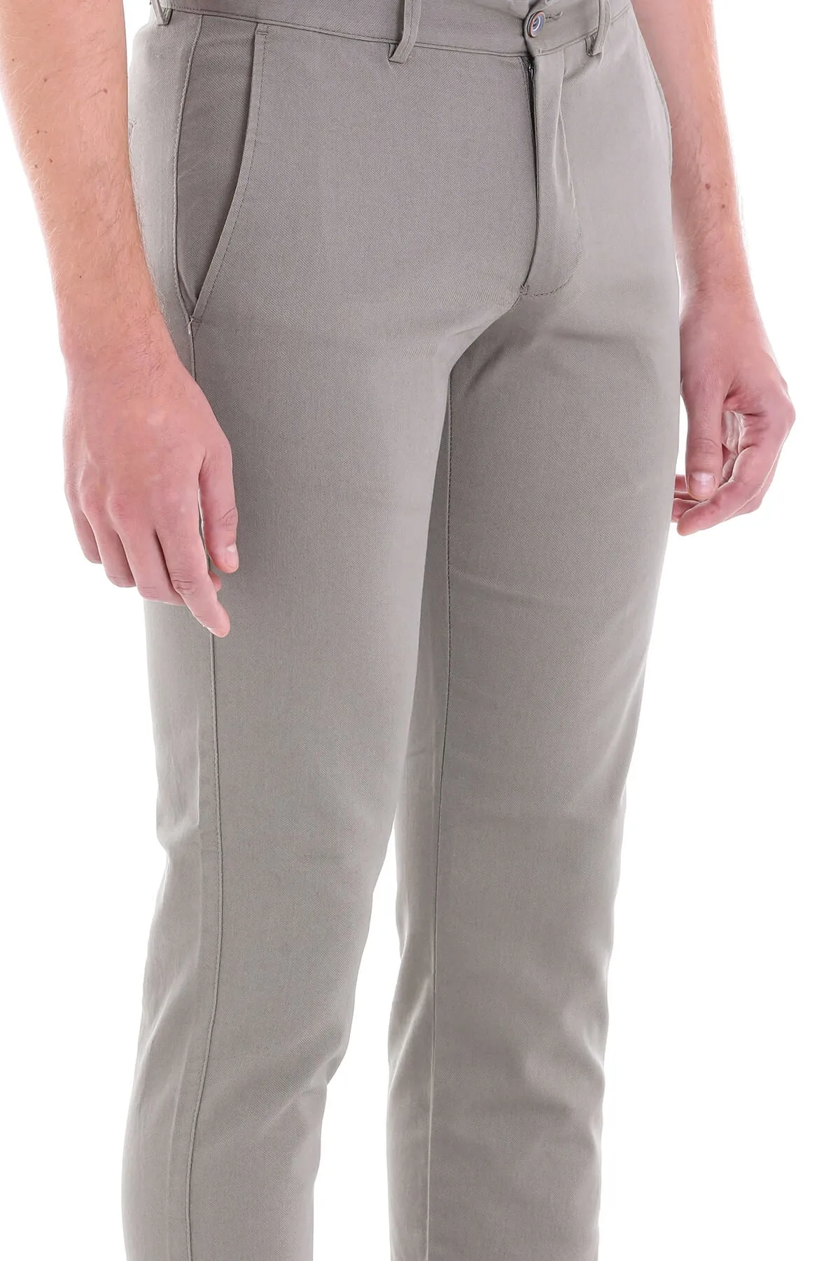 Dynamic Fit Side Pocket Low Waist Cotton Olive Casual Pants