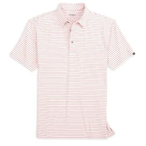 Fish Hippie Knox Stripe Performance Polo RED