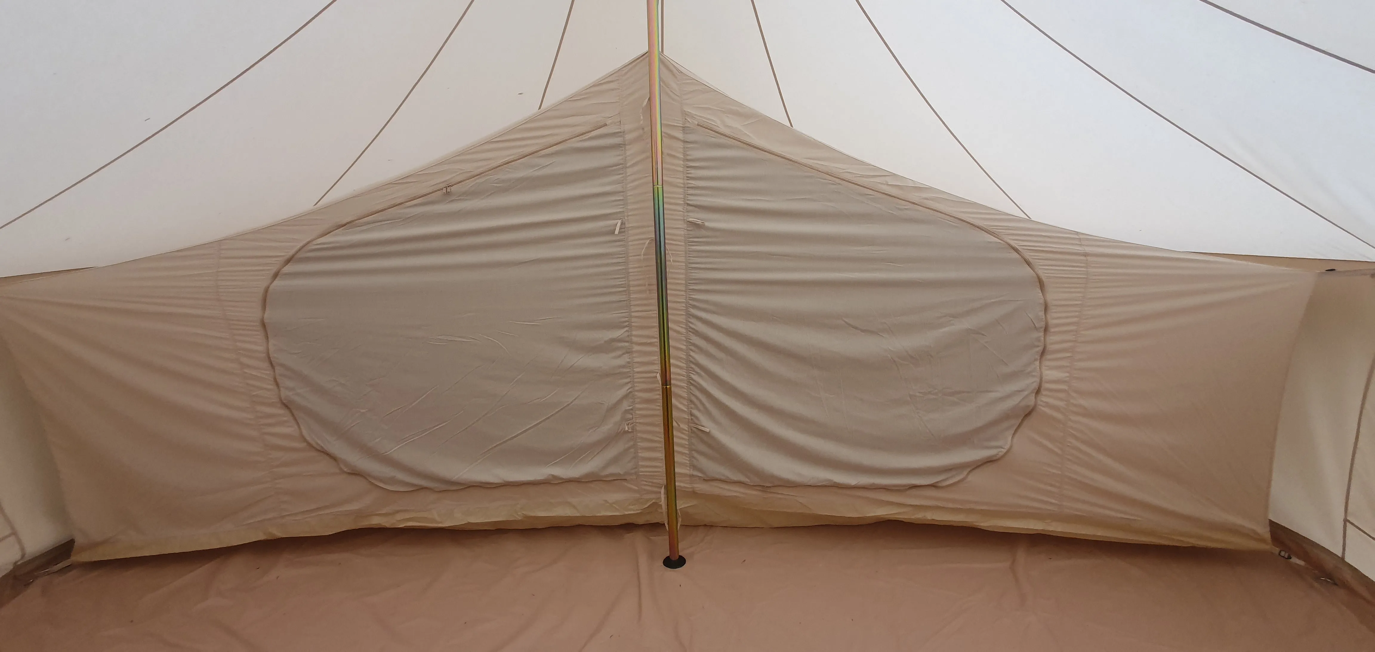 Grade A - BTV 4 - 5m XL (1.2m High Walls) Water Resistant & Fire Retardant Cotton Canvas Bell Tent With Stove Hole (Single Door)