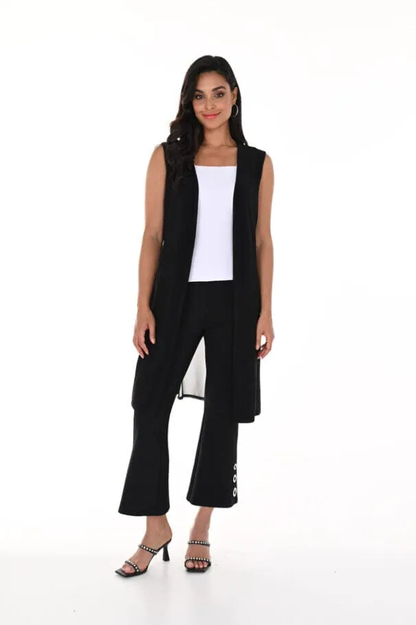 GROMMET DETAIL CROP FLARE PANT