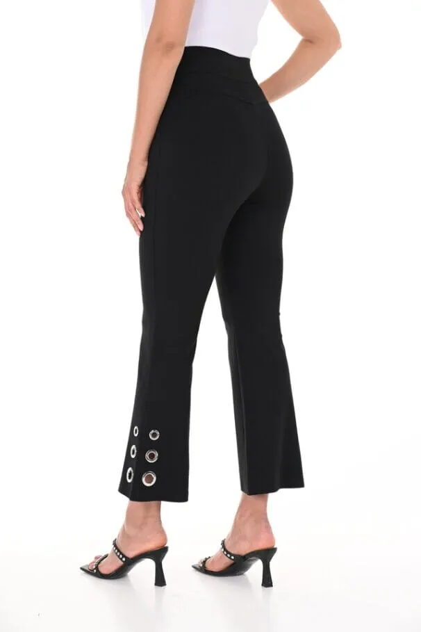 GROMMET DETAIL CROP FLARE PANT