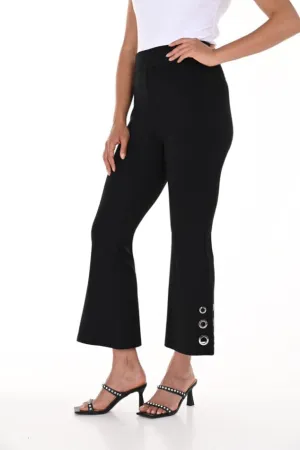 GROMMET DETAIL CROP FLARE PANT