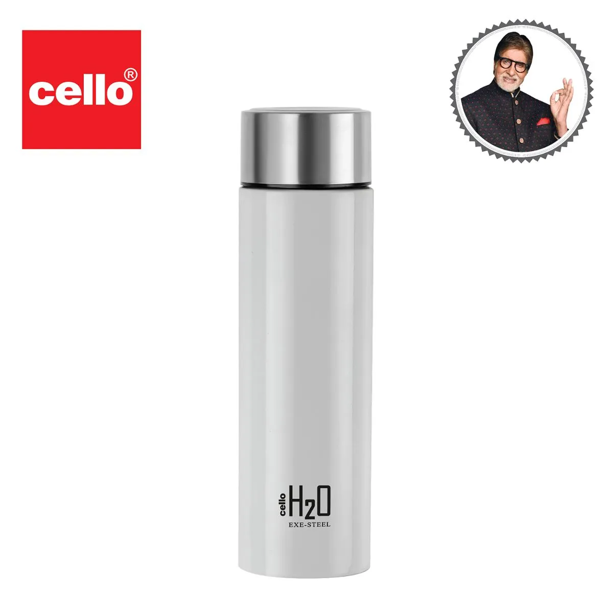 H2O Stainless Steel Water Bottle, 1000ml