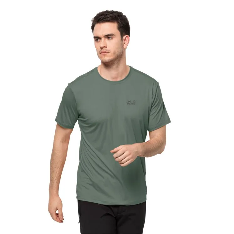 Jack Wolfskin Tech Tee Mens T Shirt - Hedge Green