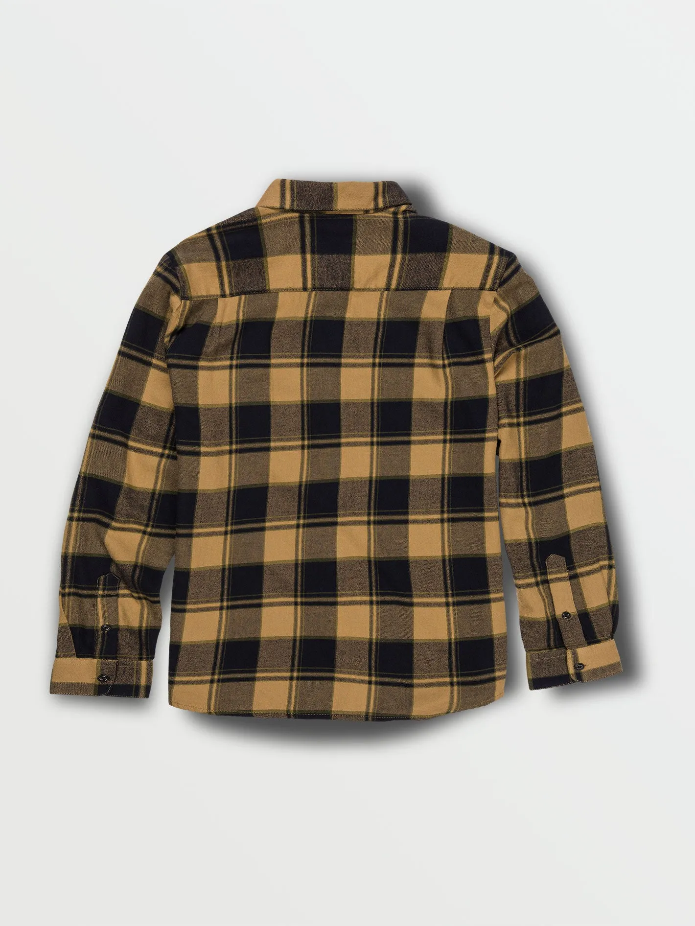 Little Boys Caden Long Sleeve Flannel - Dark Khaki