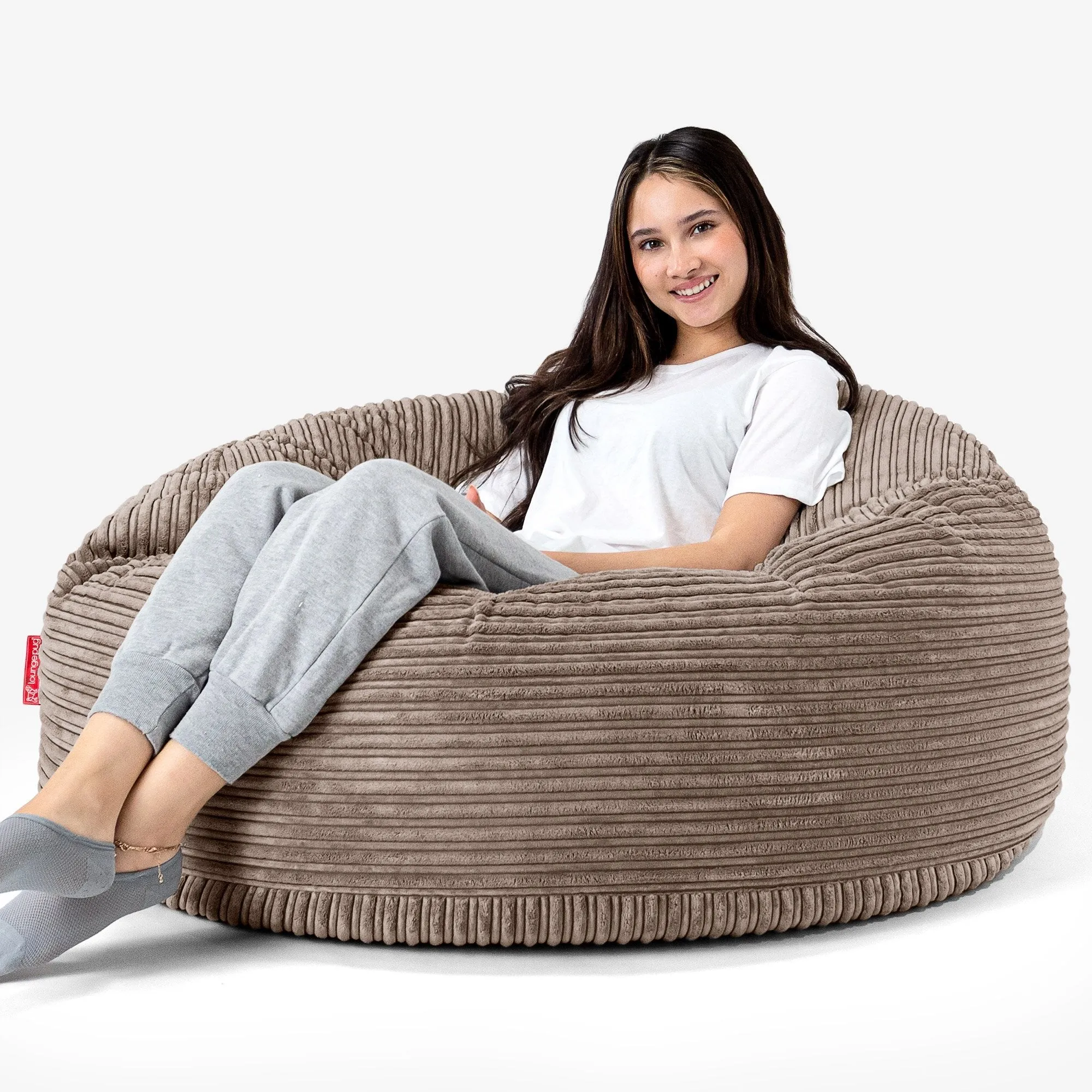 Mammoth Bean Bag Sofa - Cord Mocha Brown