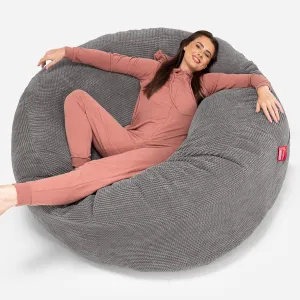 Mega Mammoth Bean Bag Sofa - Pom Pom Charcoal Grey