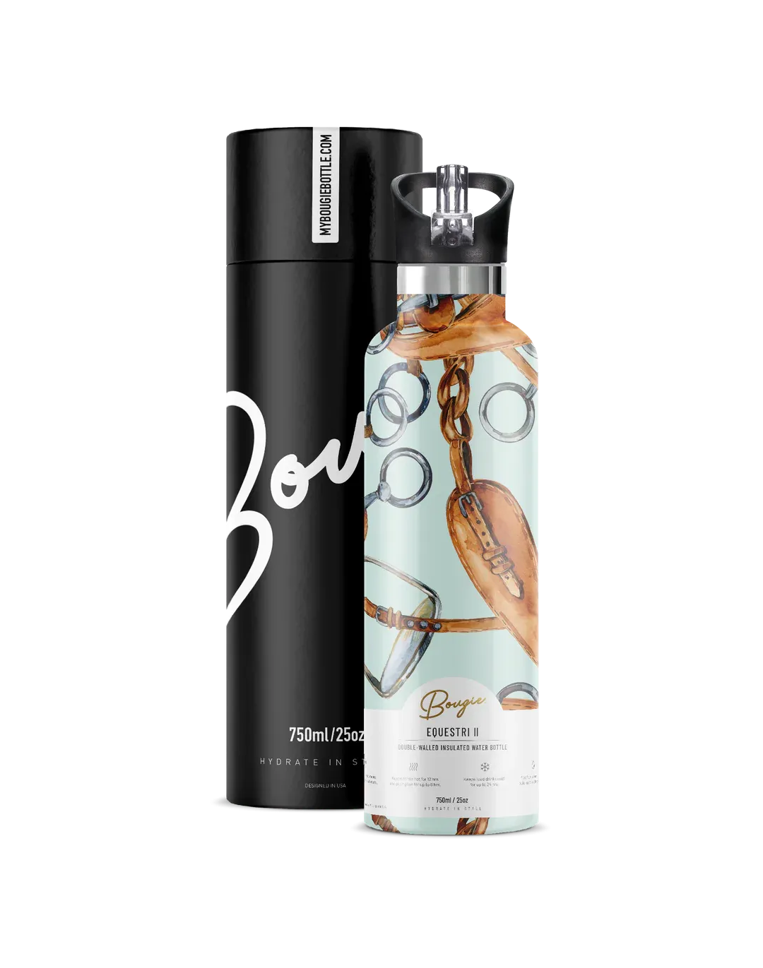 My Bougie Bottle Equestrian 25oz. Insulated Water Bottle