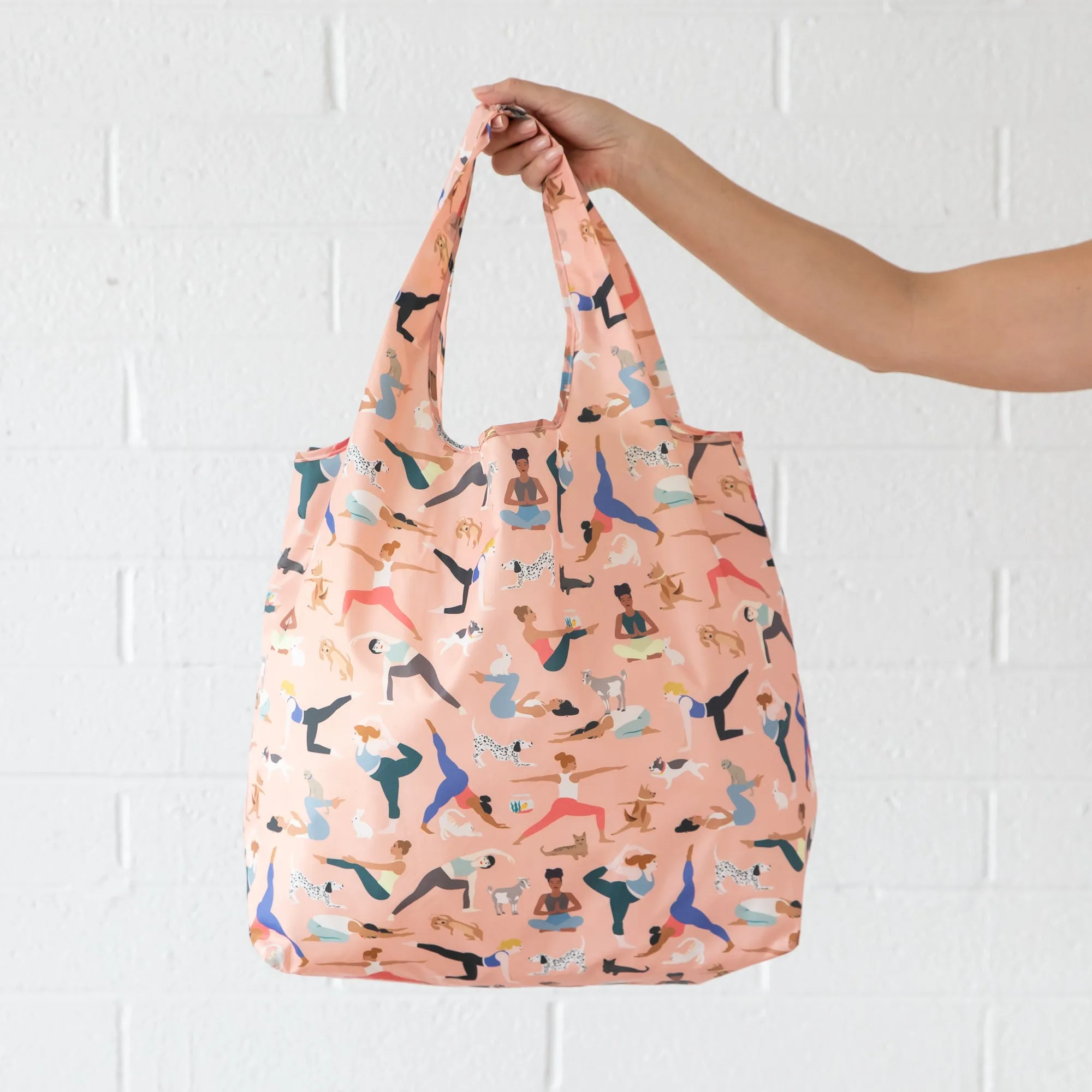 Packable Tote Bag: Yoga Pals