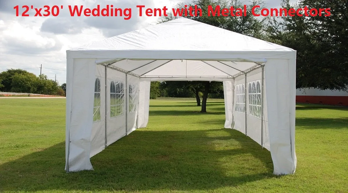 PE Tent 10'x30', 12'x30' & 15'x30' - Metal Connectors