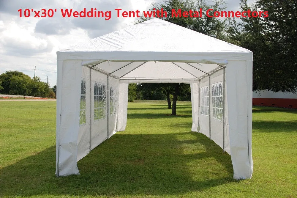 PE Tent 10'x30', 12'x30' & 15'x30' - Metal Connectors