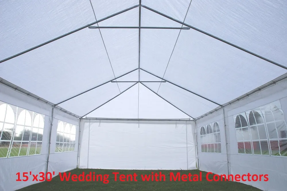 PE Tent 10'x30', 12'x30' & 15'x30' - Metal Connectors