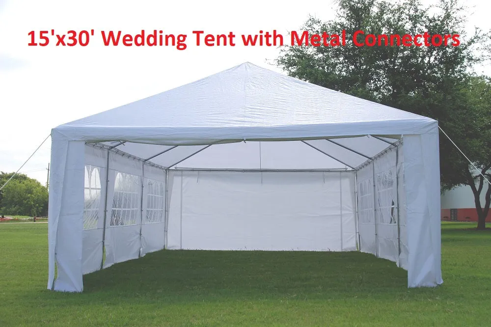 PE Tent 10'x30', 12'x30' & 15'x30' - Metal Connectors