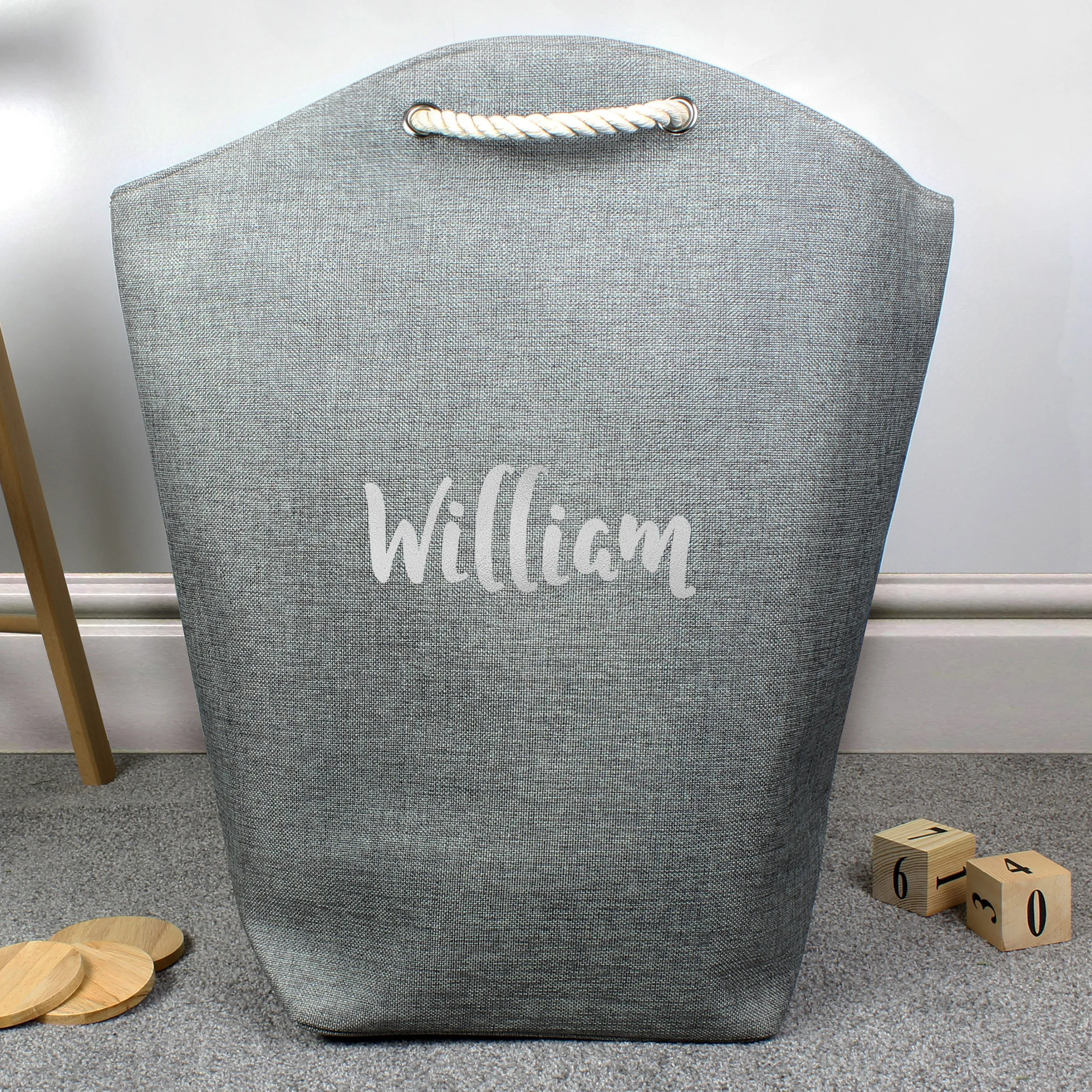 Silver Name Storage Bag - Personalised