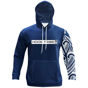 Sleeve Hoodie (Navy/White)