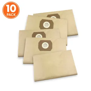 Sun Joe SWD-5GB-10PK Universal Replacement Paper Filter Bag for SWD5000 Wet / Dry Vacuum and Others | 10 Pack