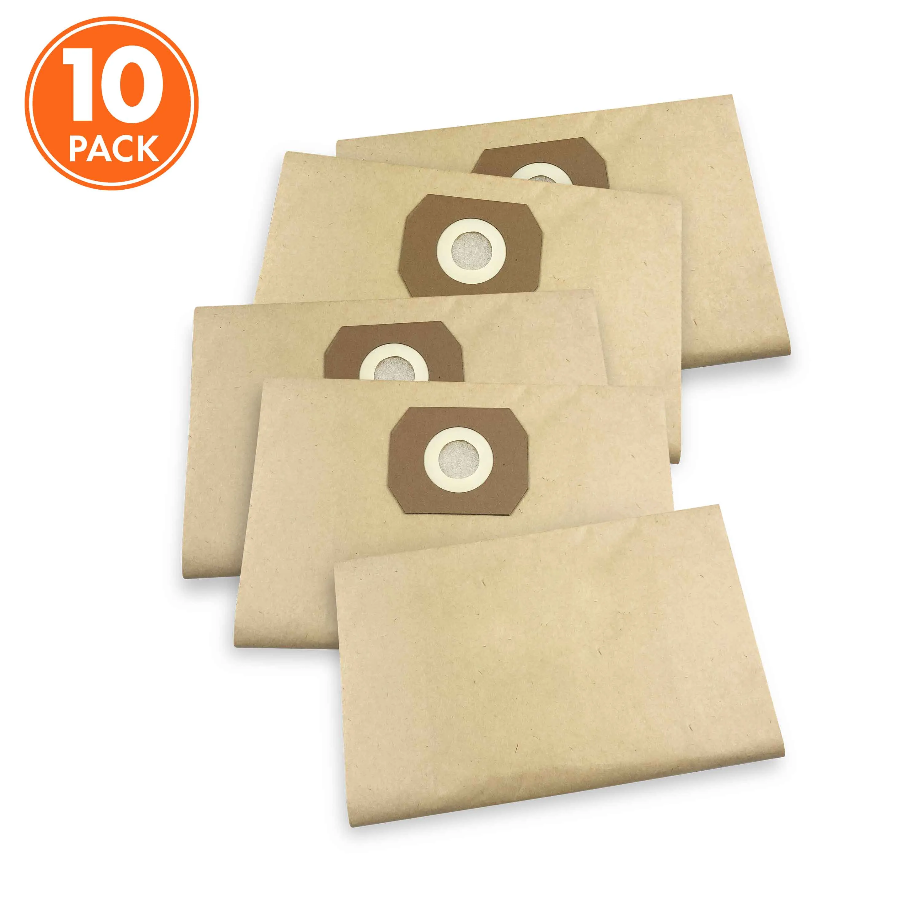 Sun Joe SWD-5GB-10PK Universal Replacement Paper Filter Bag for SWD5000 Wet / Dry Vacuum and Others | 10 Pack