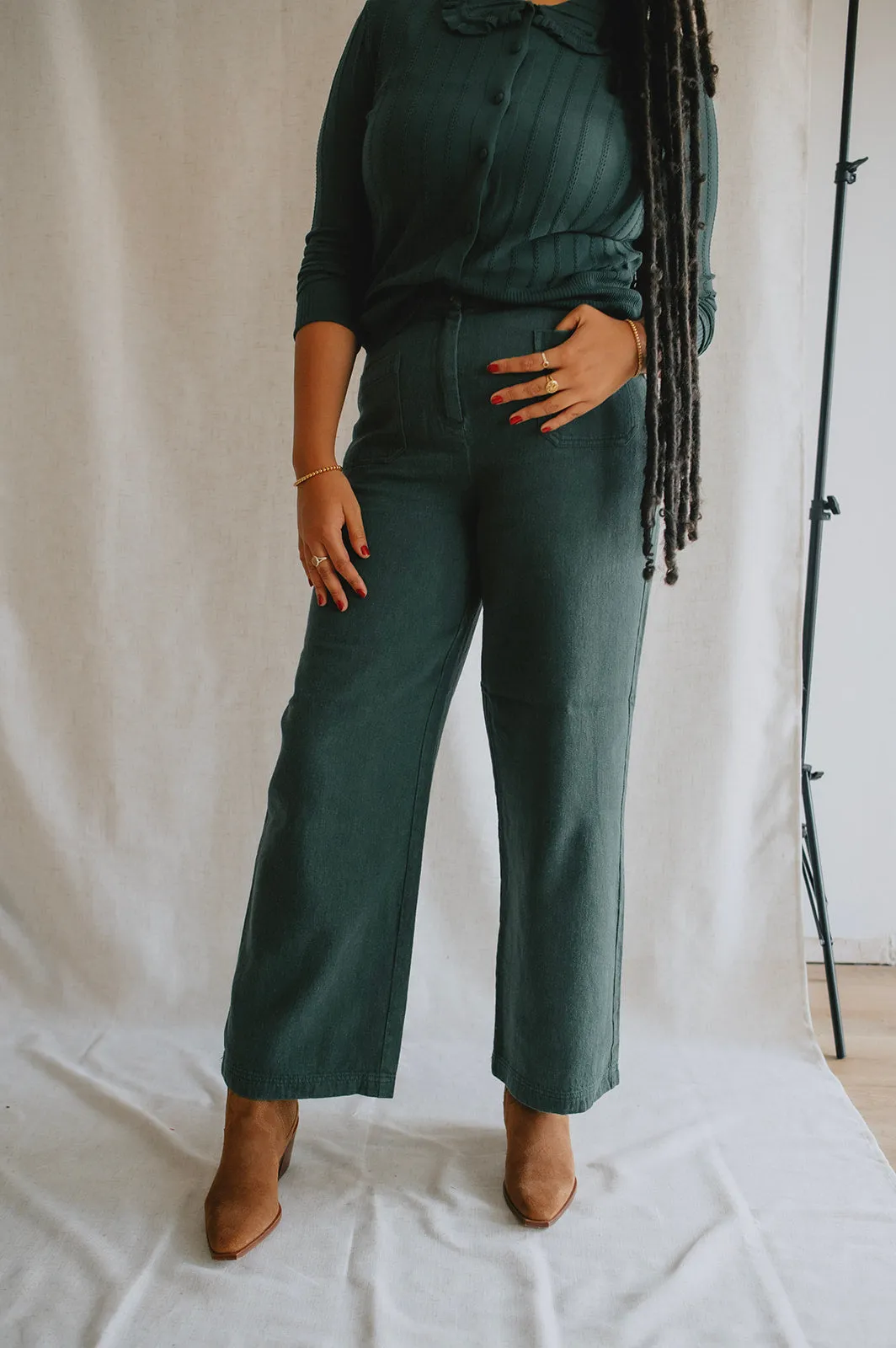 The Kunis Linen Pant - Pineneedle