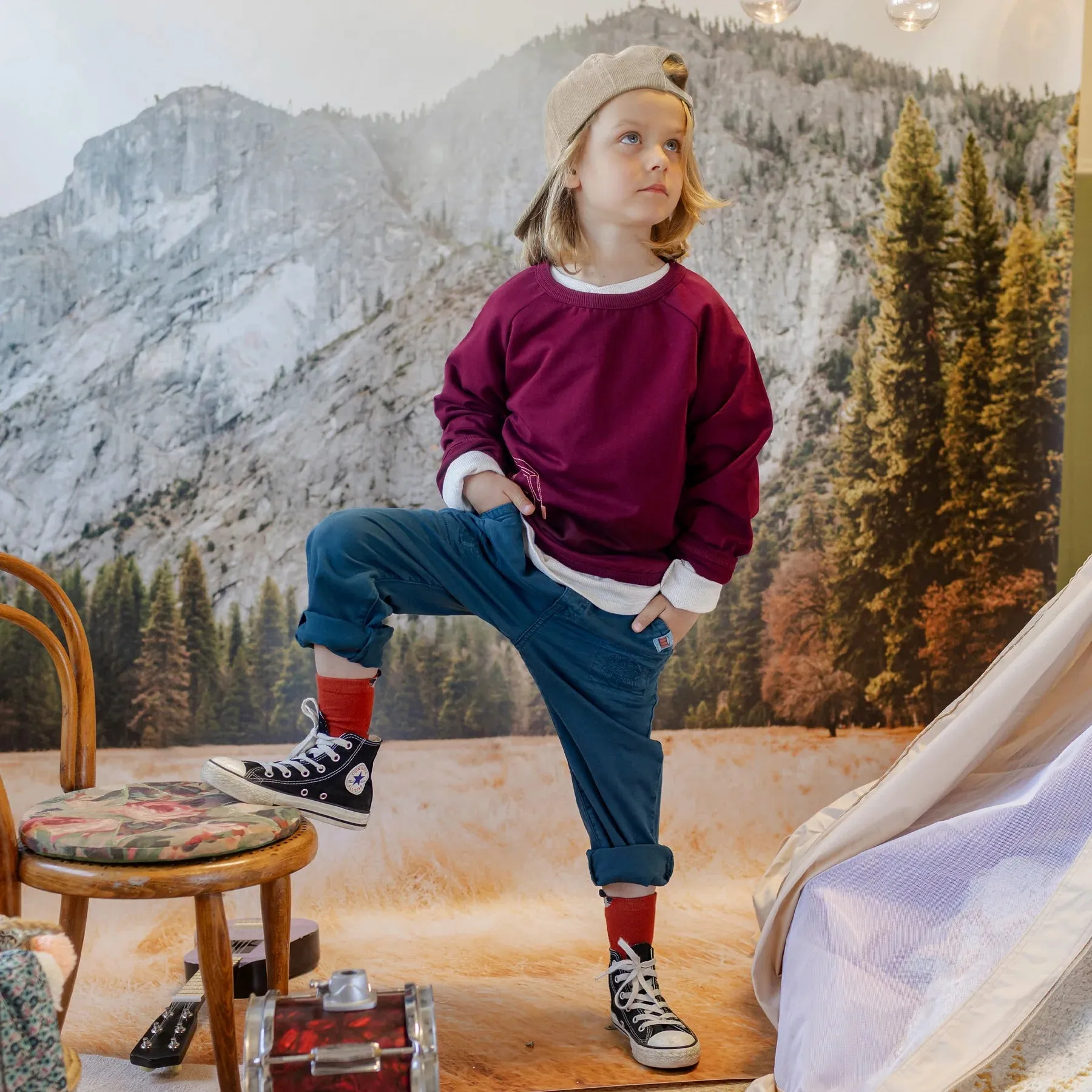 The Wilder Wide Fit Twill Pants - KIDS