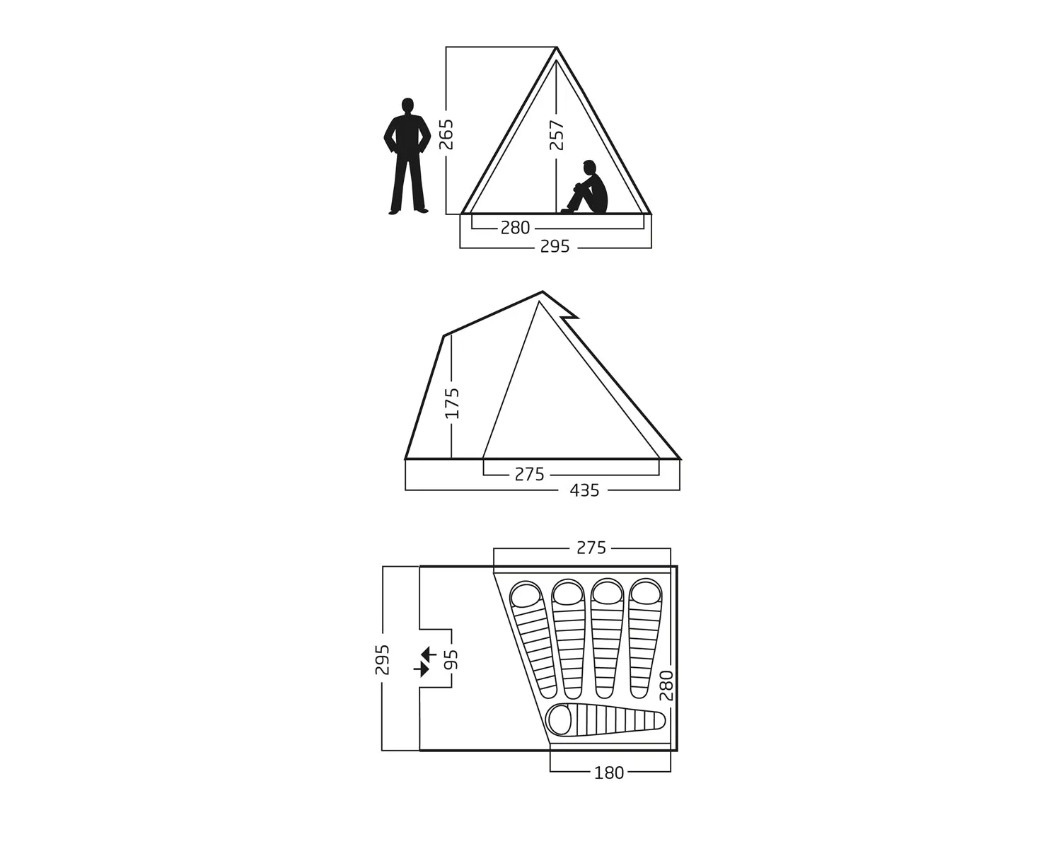 Thrymheim 5 PU tent - 5 person - Picante/Cashew