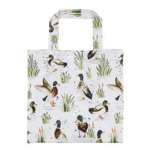 Ulster Weavers Small PVC Shopper Bag in Sage - Farmhouse Ducks