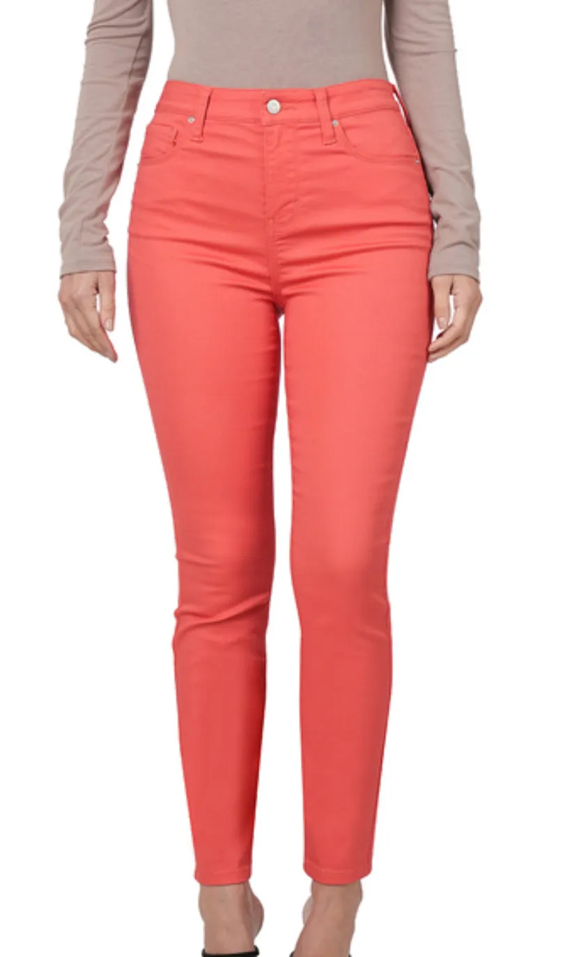 Zenana High-Rise Skinny Color Denim Pants (Multiple Colors)